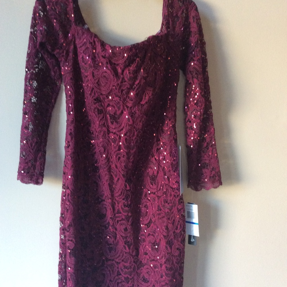 Burgundy Sequin ❤️ Hearts Dress